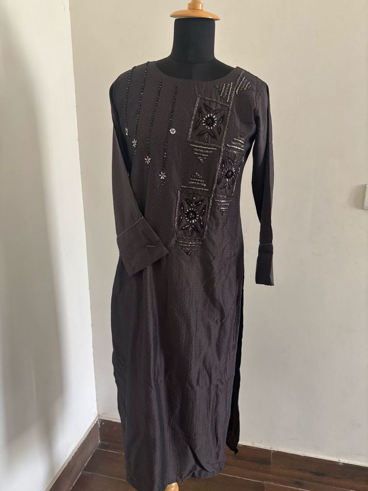 Embellished Black Kurti