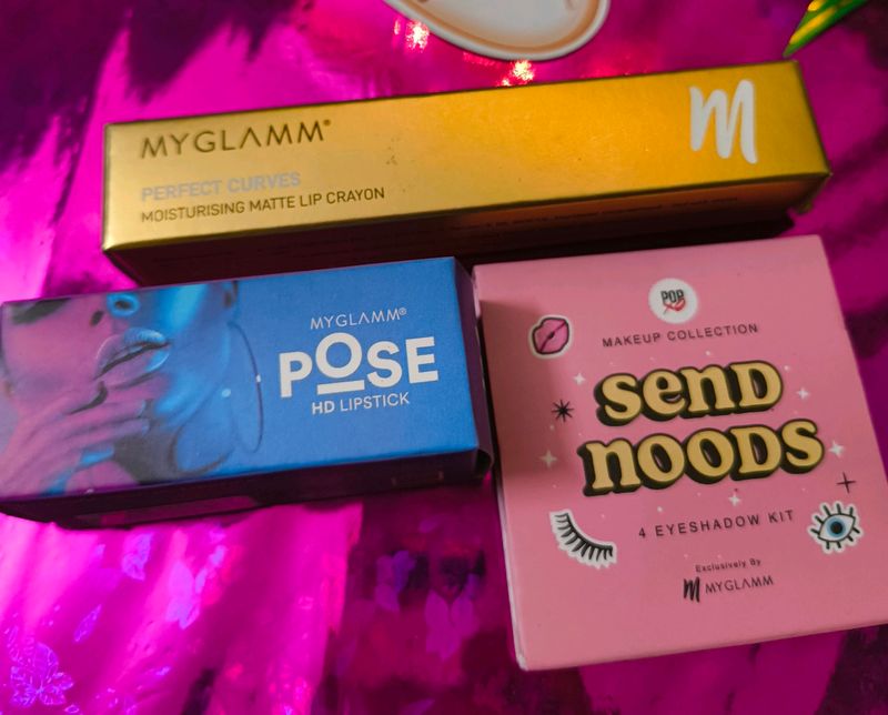 Myglamm Popxo Eyeshadow Kit And Lipsticks