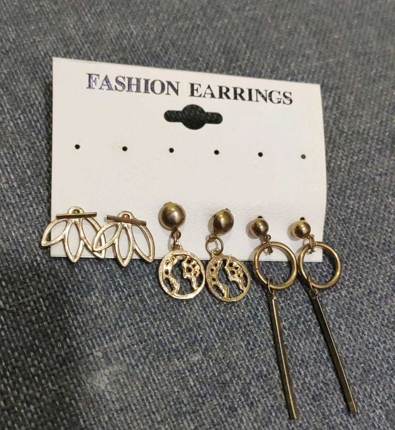Earring Set of 3 -Along With Freebie