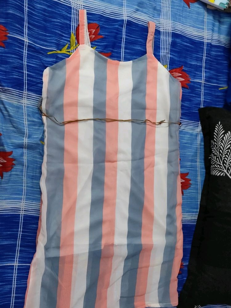 Striped Sleeveless Dress