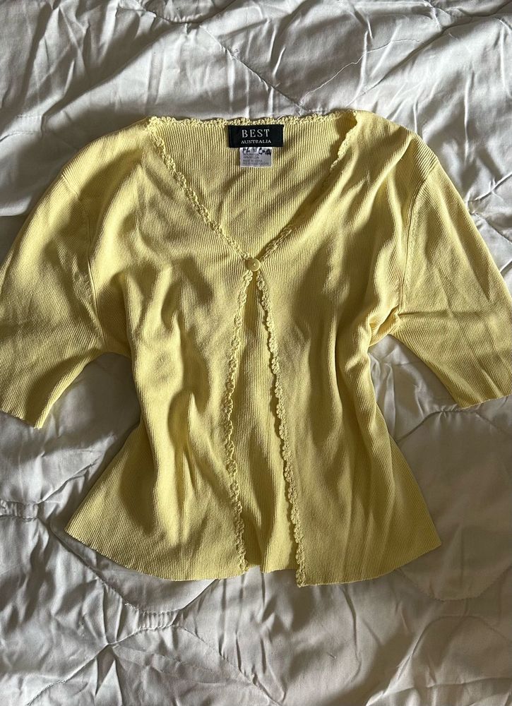 Butter Yellow Cardigan