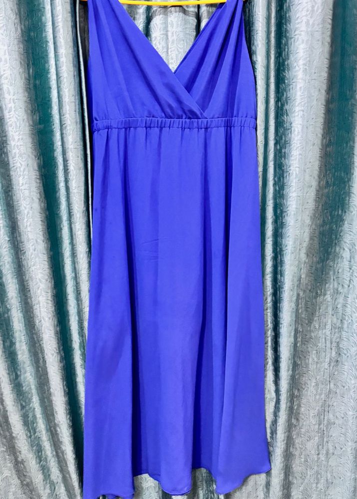 blue one piece party wear dress