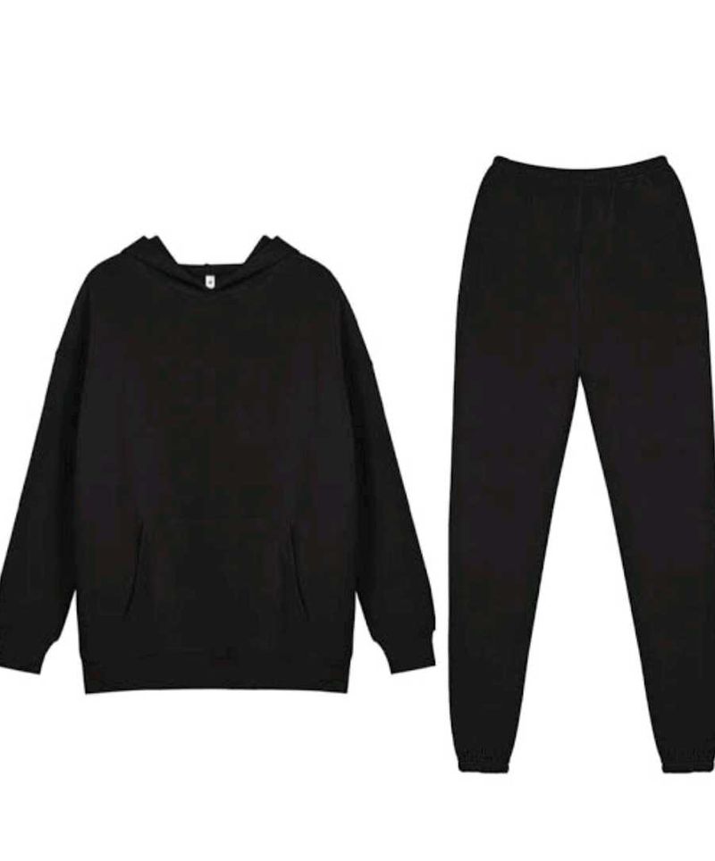 Urbanic Black Crop Top Track Suit