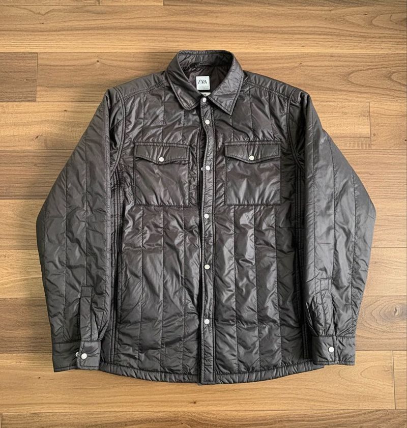 Zara Quilted Overshirt Jacket