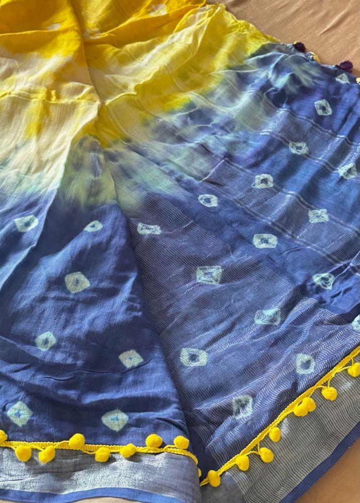 Hand Dyed Shibori Saree