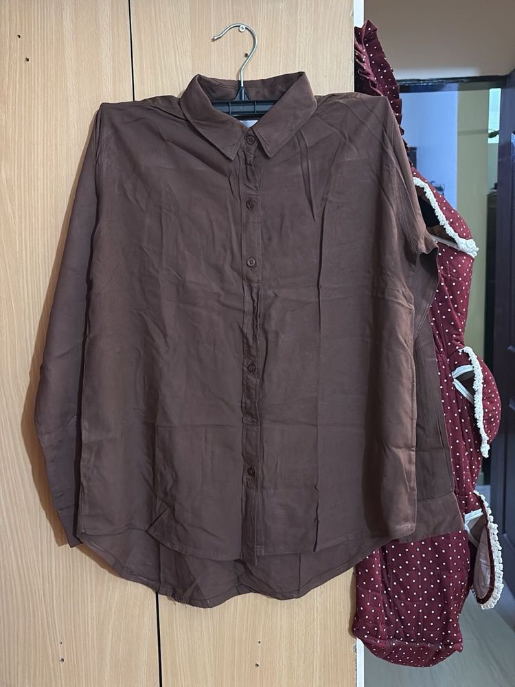 Brown Long Sleeve Shirt