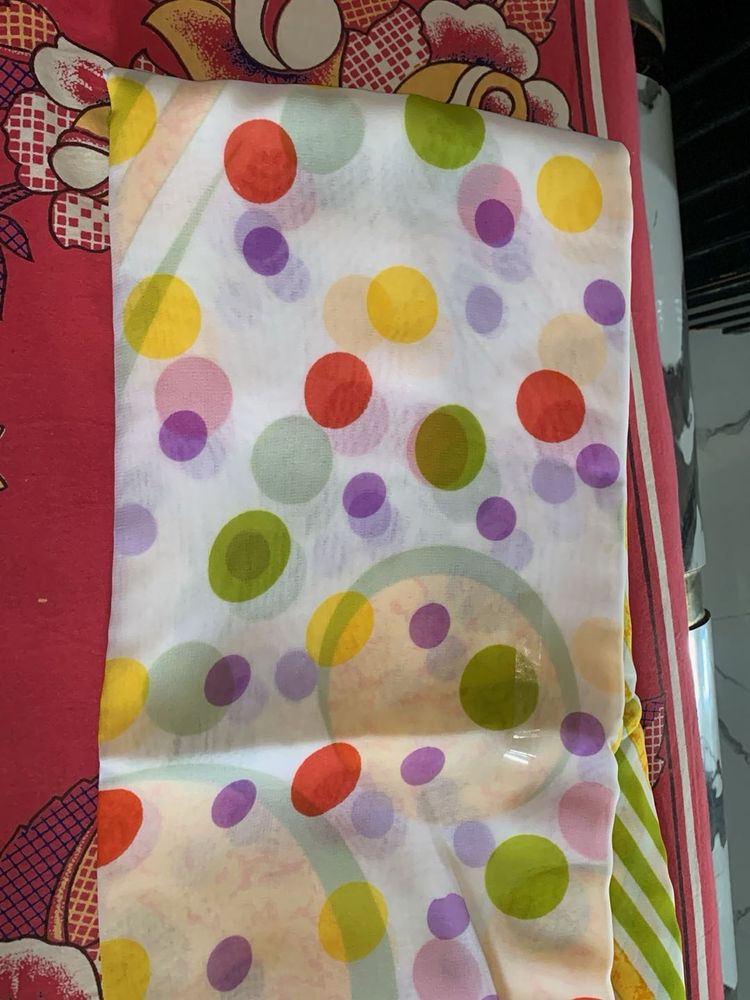 Colorful Polka Dot saree