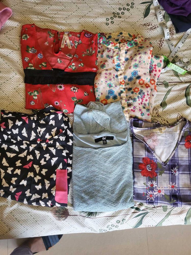 42 bust Colorful Tops Bundle 5+1