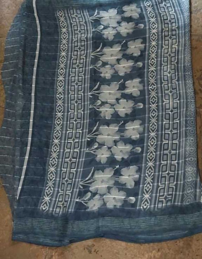 Grey Floral saree