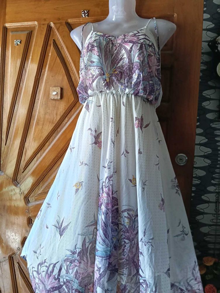 Floral Print Spaghetti Strap Dress