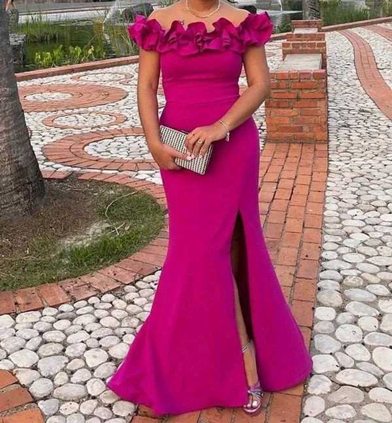 Elegant Pink Evening Gown