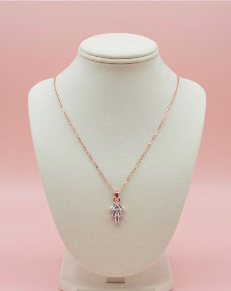 Rose Gold Girl Pendant Necklace