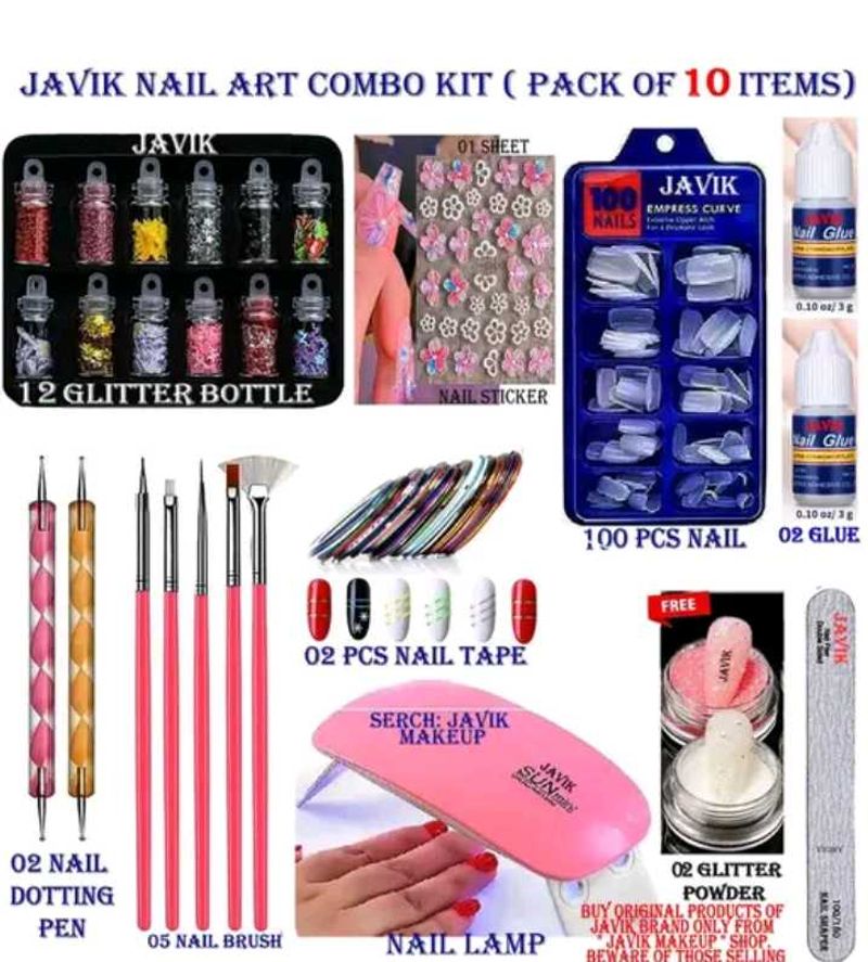 Javik Nail Art 10-Item Combo Kit