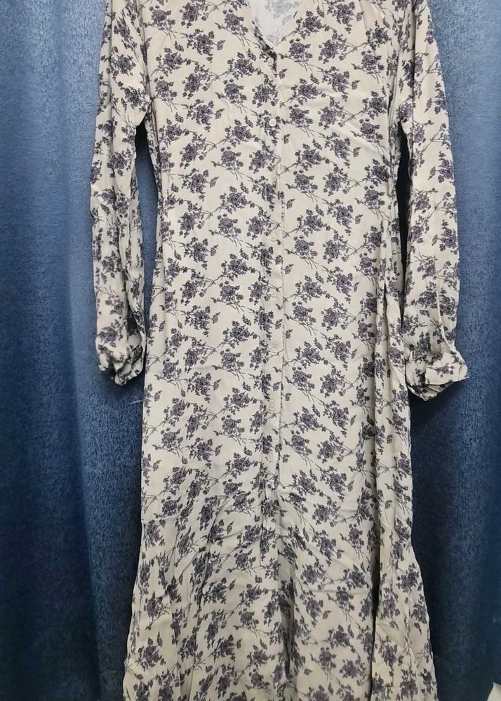 Cute Long Dress With Front Opening