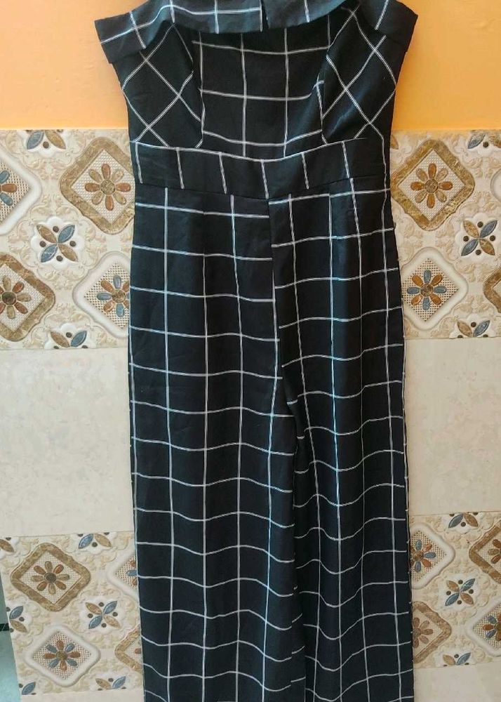 Fablley Chic Black &amp; White Jumpsuit