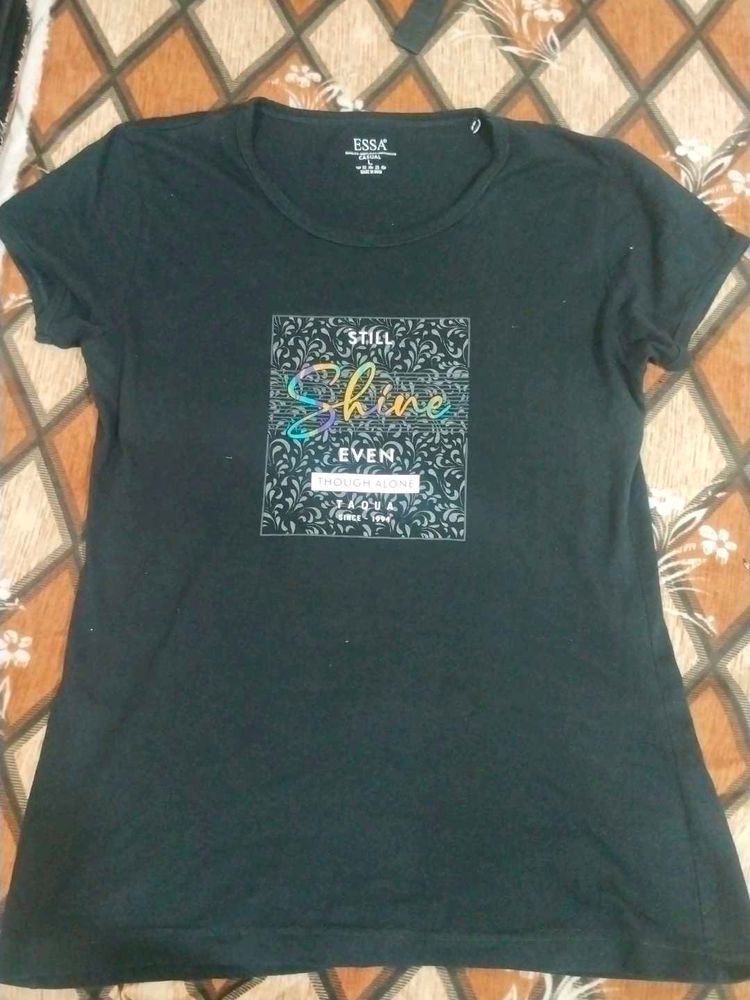 Printed Black T-Shirt