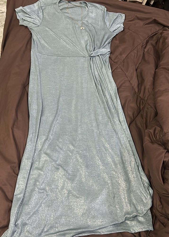 Sparkly Blue Maxi Dress