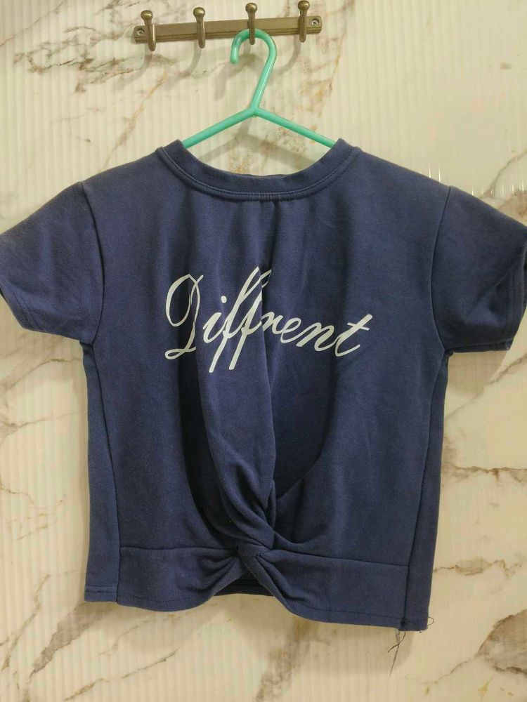 Cute Navy Blue Graphic Tee