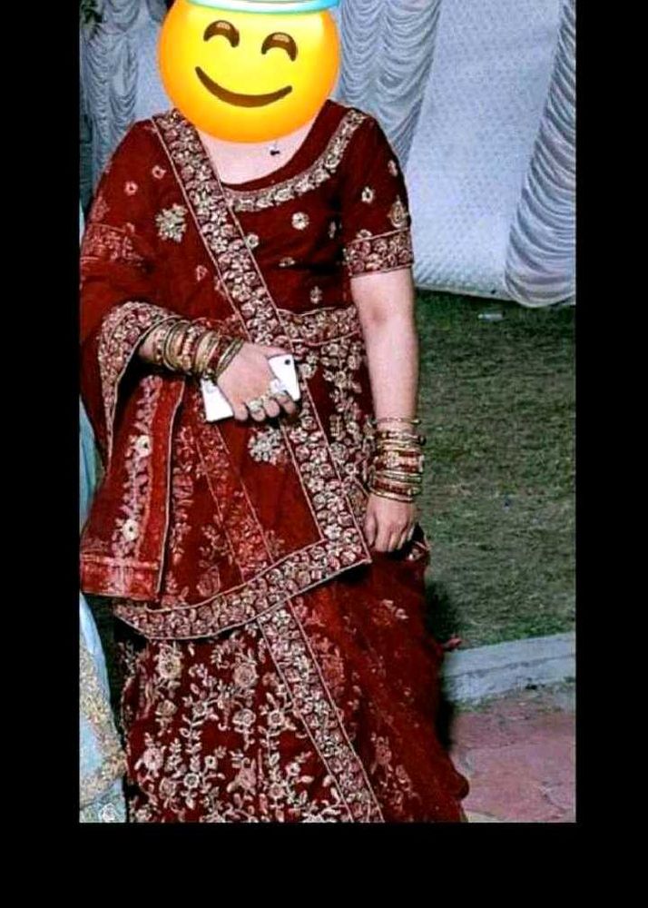 Gorgeous Maroon Lengha