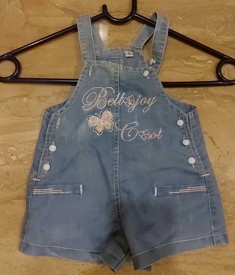 Denim Overalls Romper