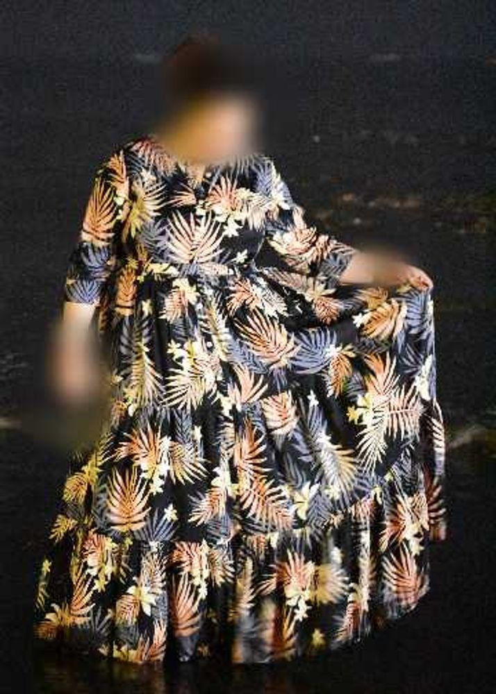 Tropical Print Maxi Dress