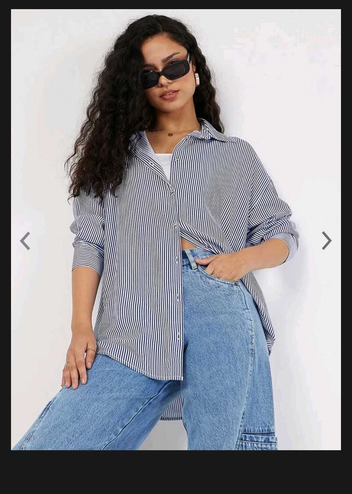 Oversized Striped Casual Shirt