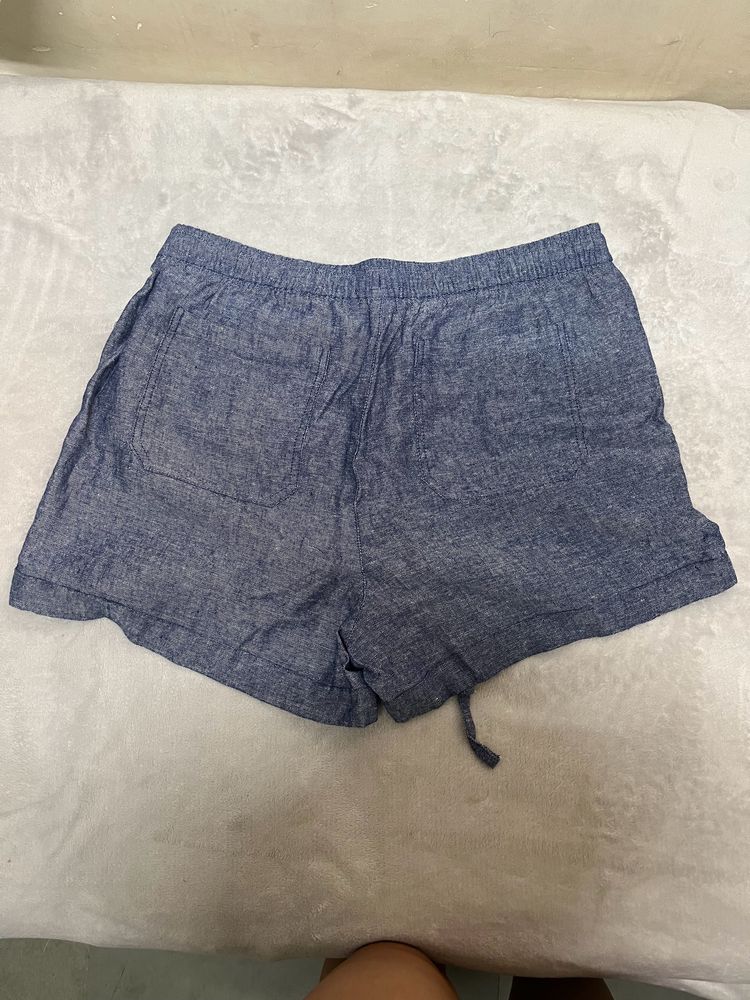 High-Waisted Linen-Blend Utility Shorts for Women