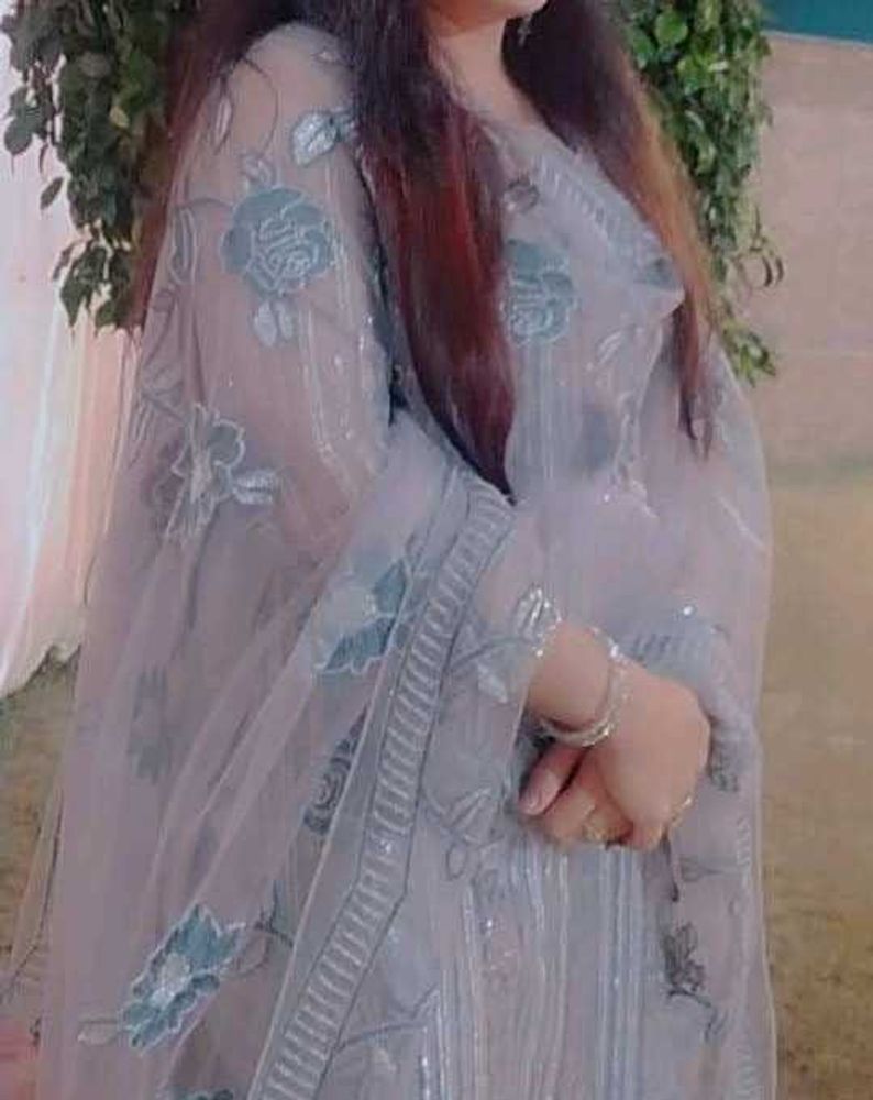 Elegant Grey Embroidered Salwar Suit
