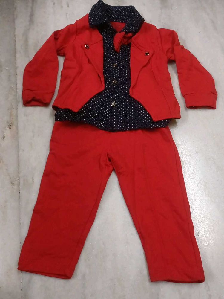Boys Red Outfit Set