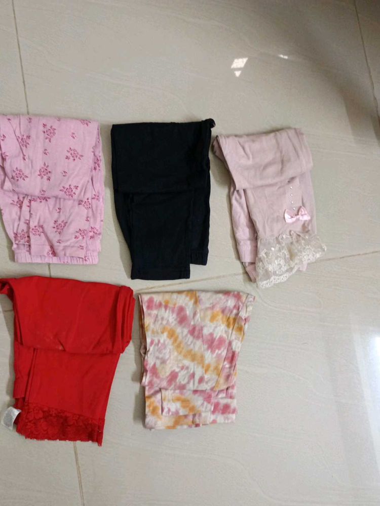 Pure Cotton Leggings Combo For 7-8 Years