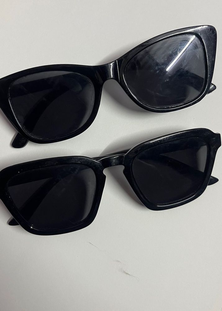 Retro Black Sunglasses - Bundle of 2