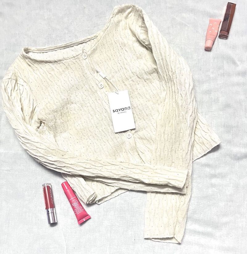 White Long Sleeve Top