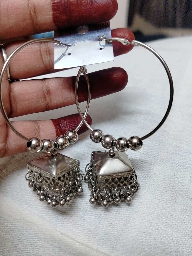 Hoop Jhumka Earrings