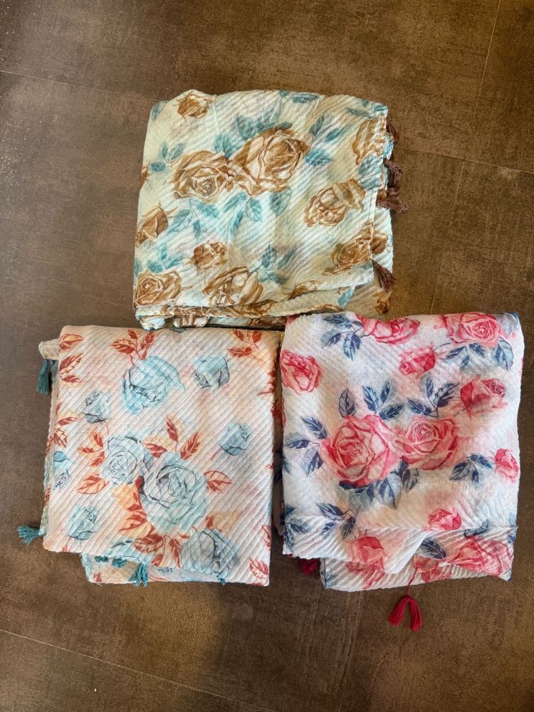 Floral Scarves - Set of 3