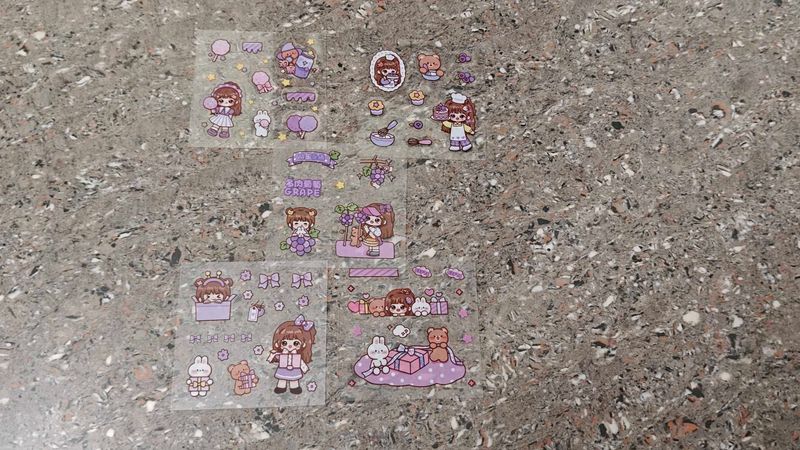 Combo Kawaii Girl Stickers And Washi Tape