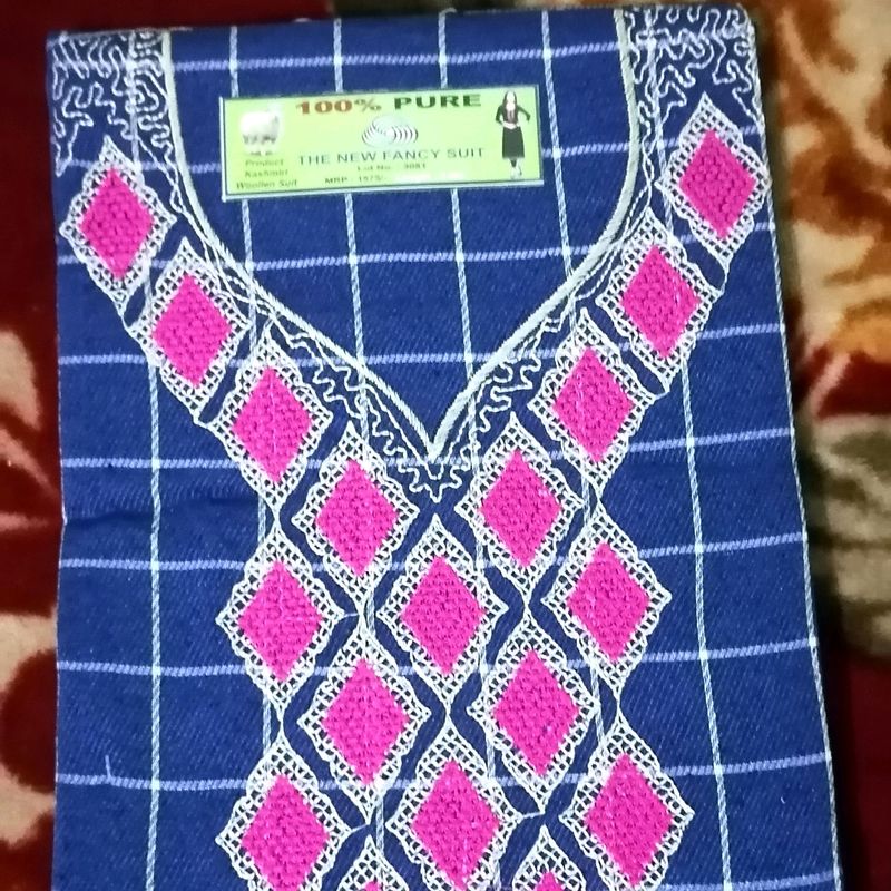 kashmiri woolan, sute and salwar. 5 metar fabric.🤩🤩🤩