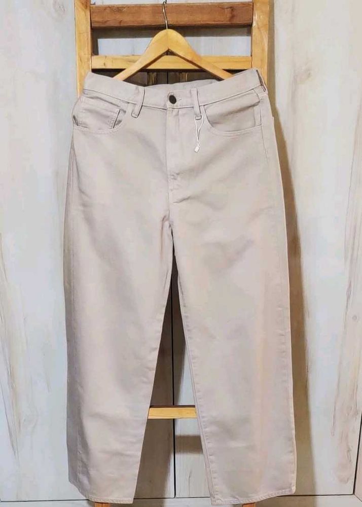 Light Brown Cotton Paint Waist Size-30
