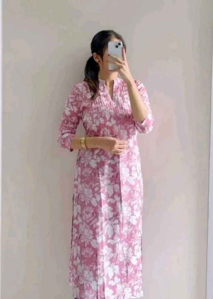Floral Print Kurta