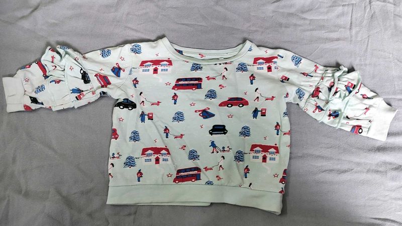 Baby Girl Green Sweatshirt