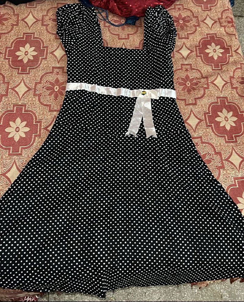 Polka Dot Fit &amp; Flare Dress