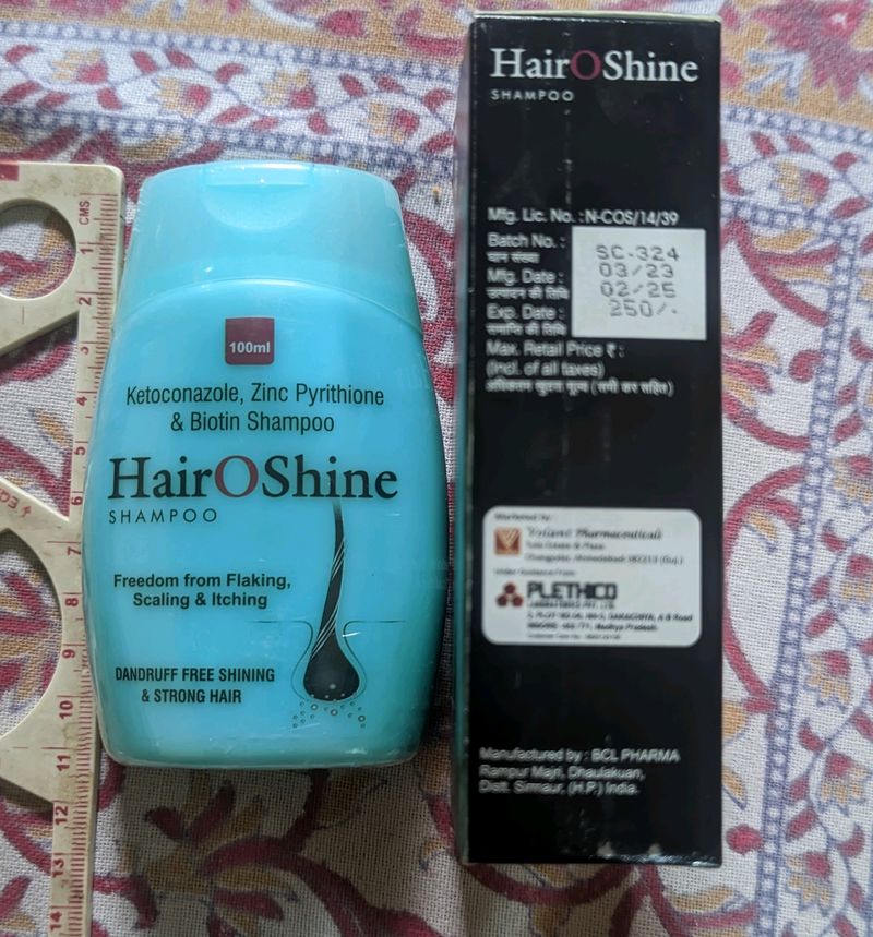 HairOShine Shampoo with Biotin for Dandruff free,