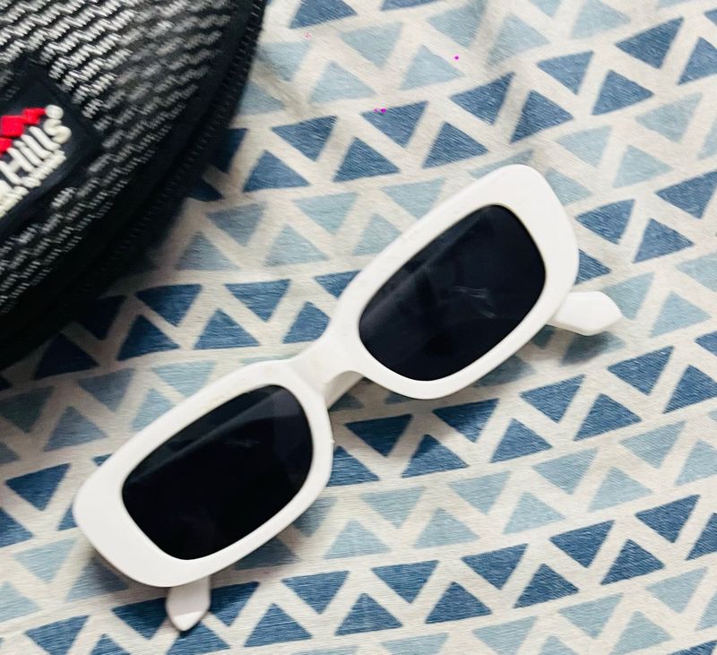 White Retro Sunglasses