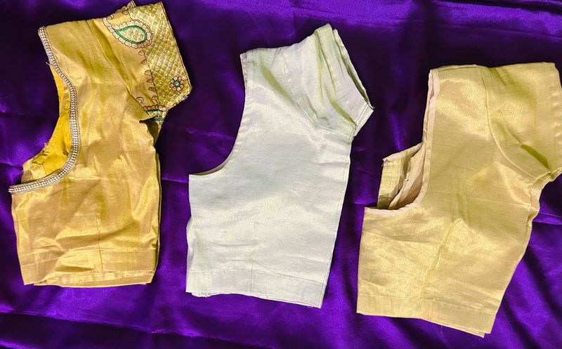 3 Gold Colour Blouses