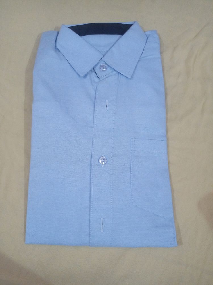 New  Sky-blue Formal Shirt For Men