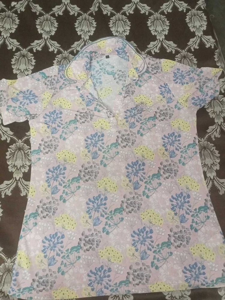 Floral Print Night Suit