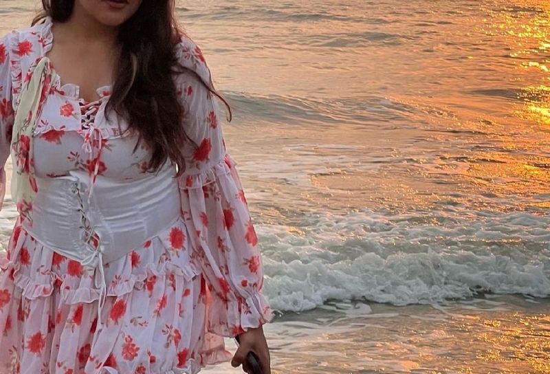 Kylie Jenner custom-made floral dres