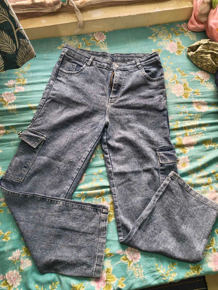 Blue Cargo Jeans for Women