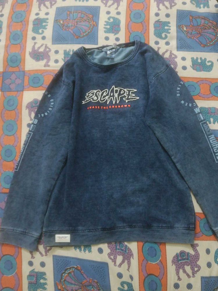 Blue &#39;Escape&#39; Sweatshirt Denim