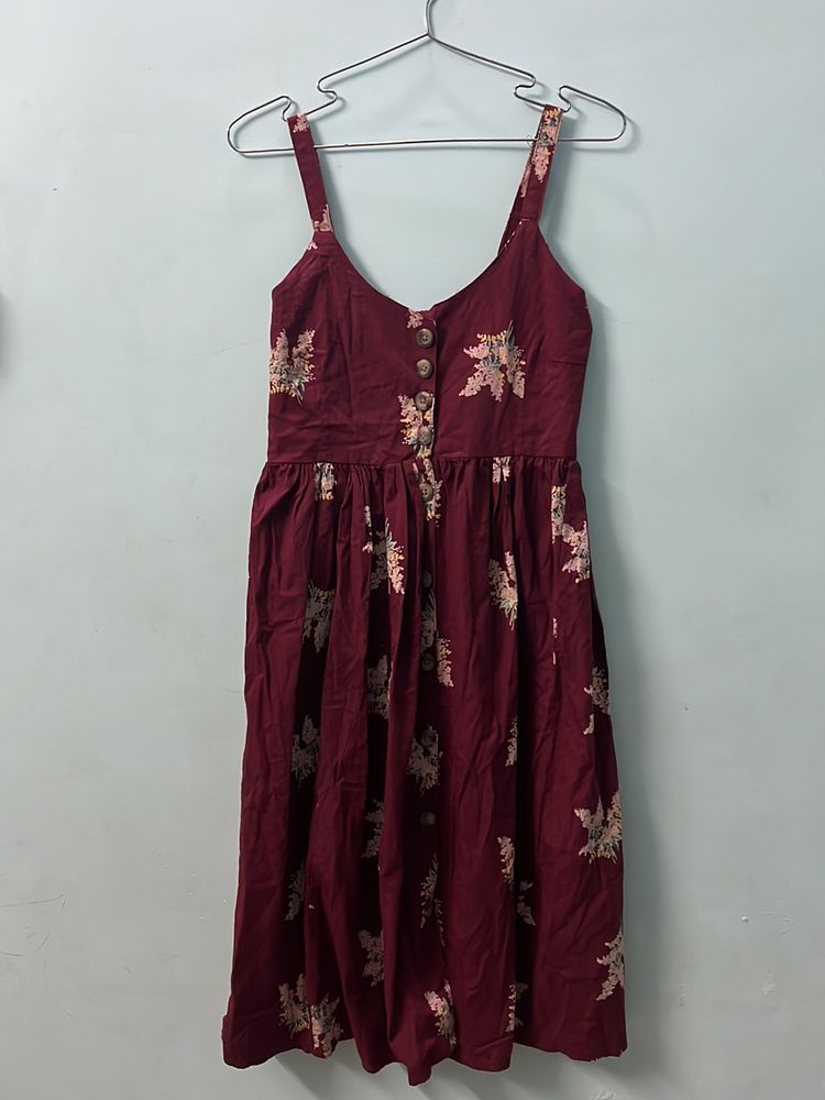 Red Floral Dress