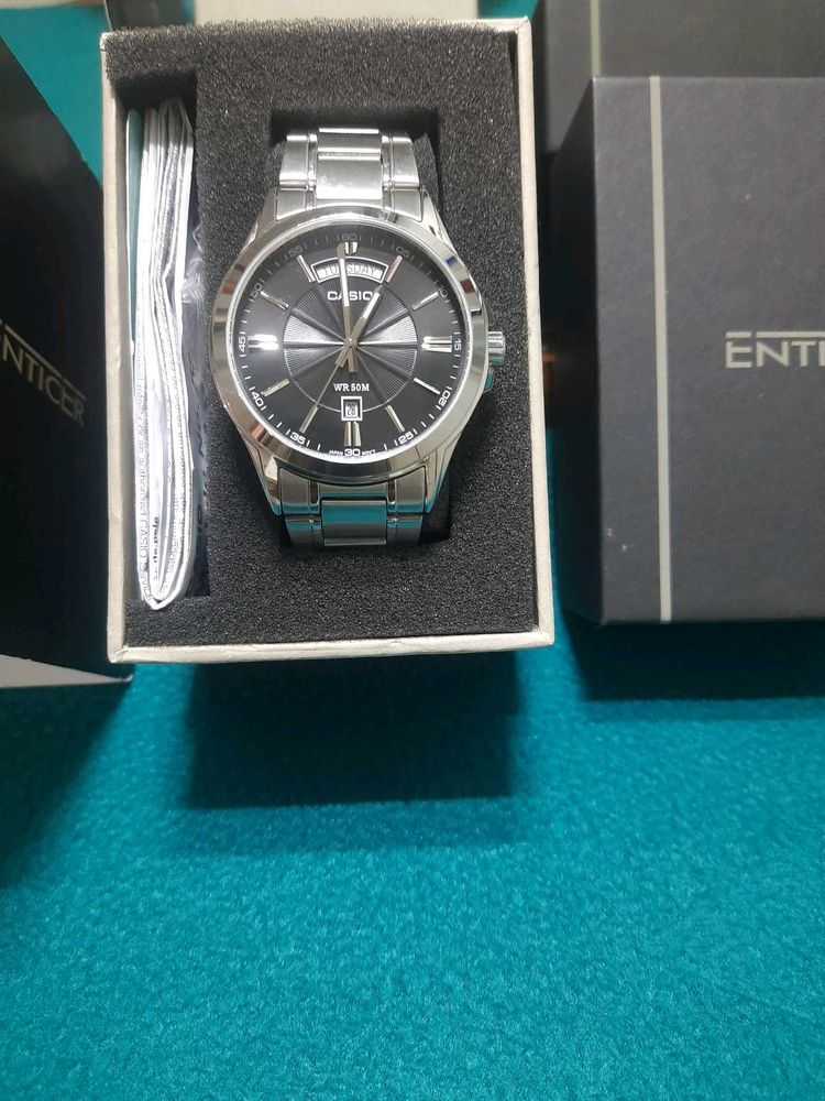 Casio Enticier Metal Strap Watch